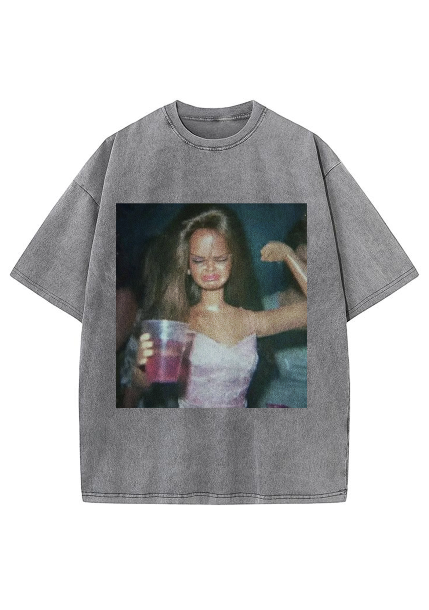 Drunk Party Barbie Meme Y2K Washed Tee