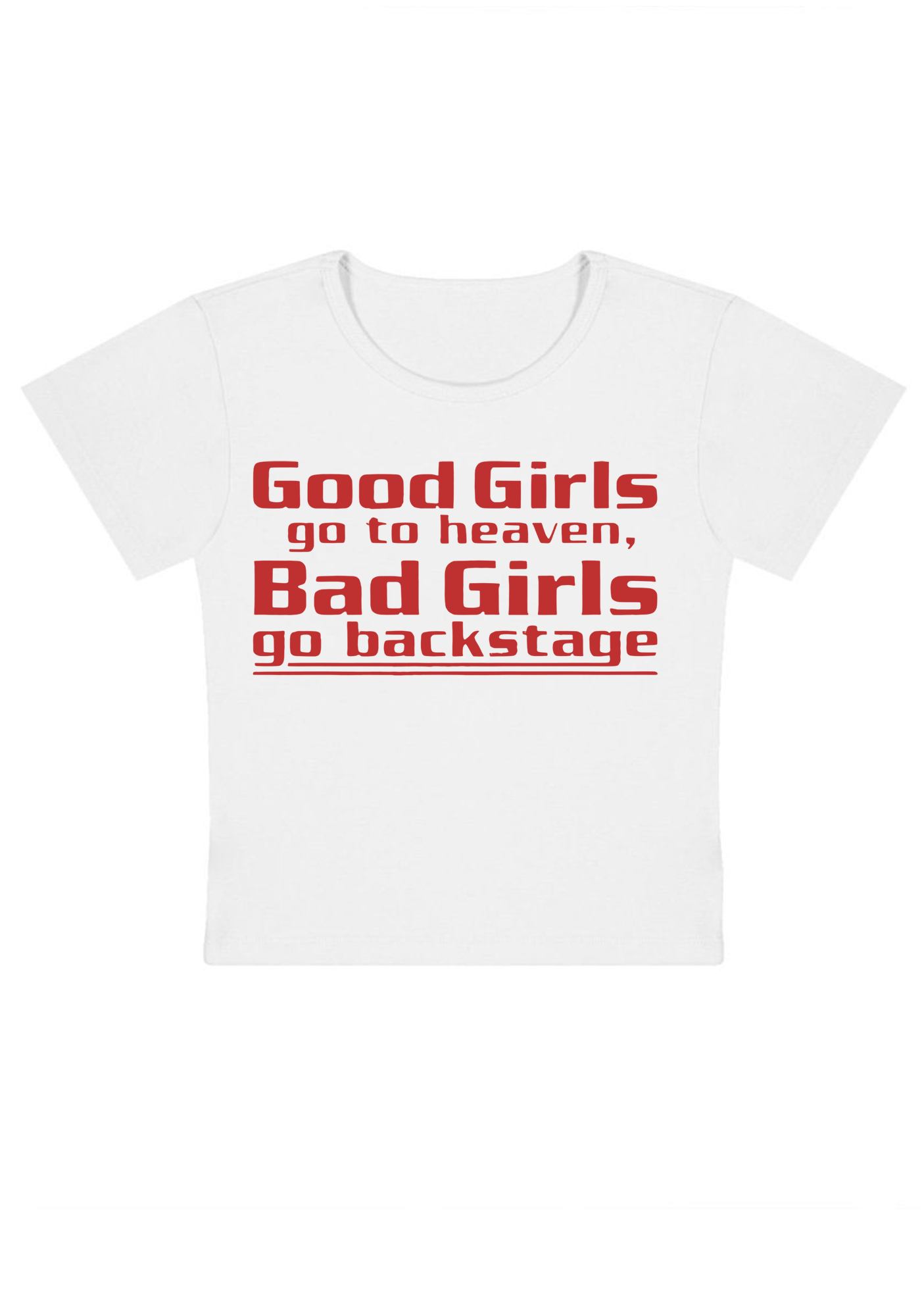 Good Girls Swallow Y2k Baby Tee