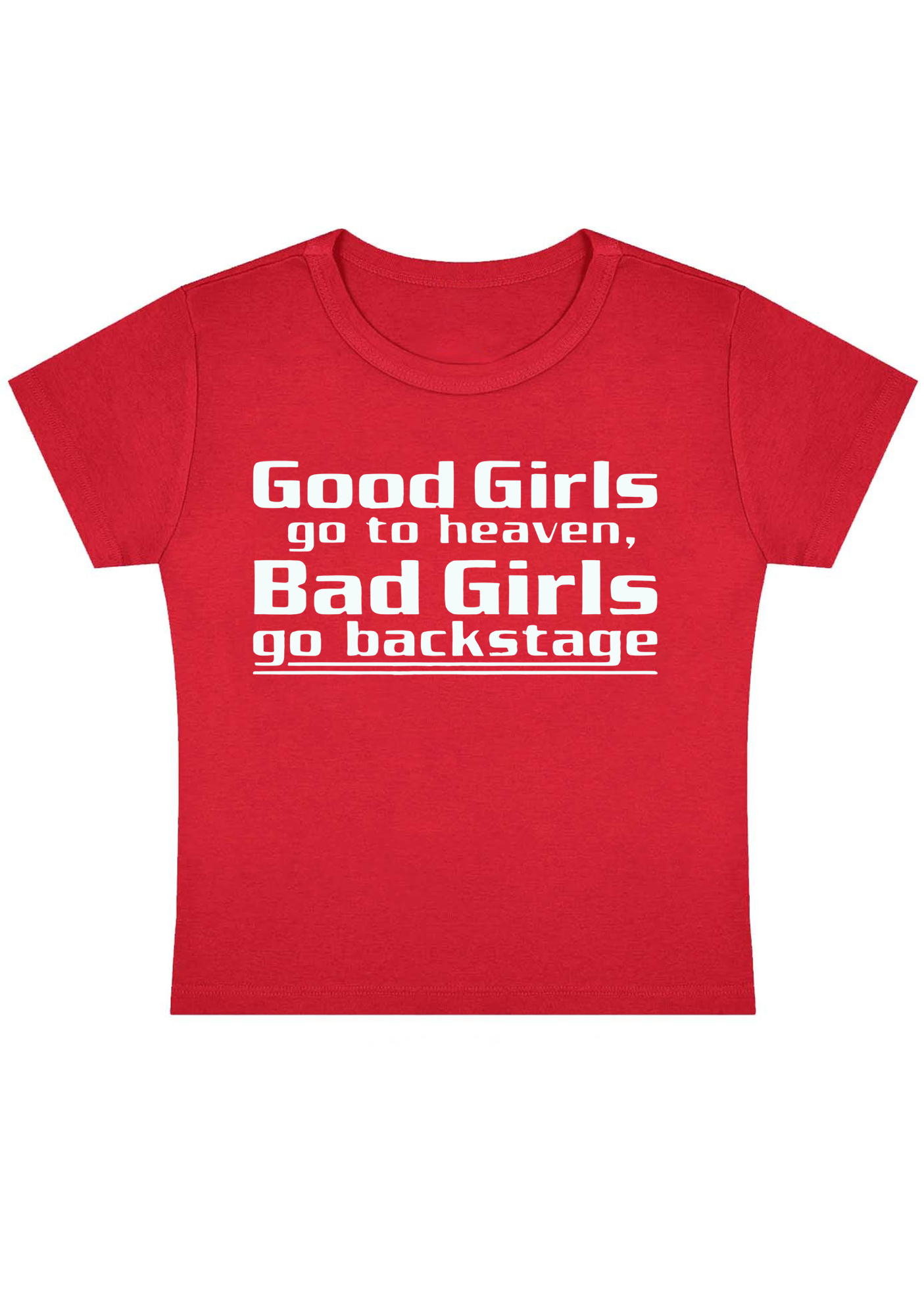 Good Girls Swallow Y2k Baby Tee