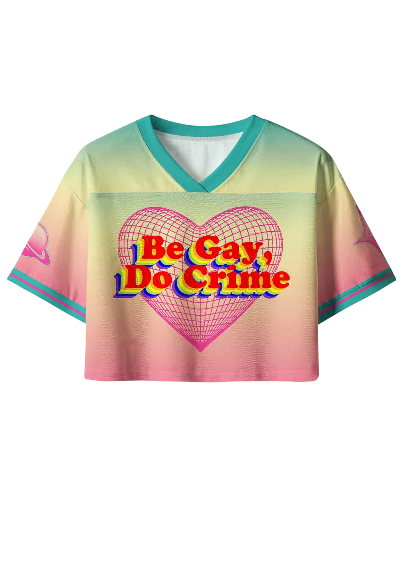 Be Gay Y2K Crop Sport Jersey Shirts