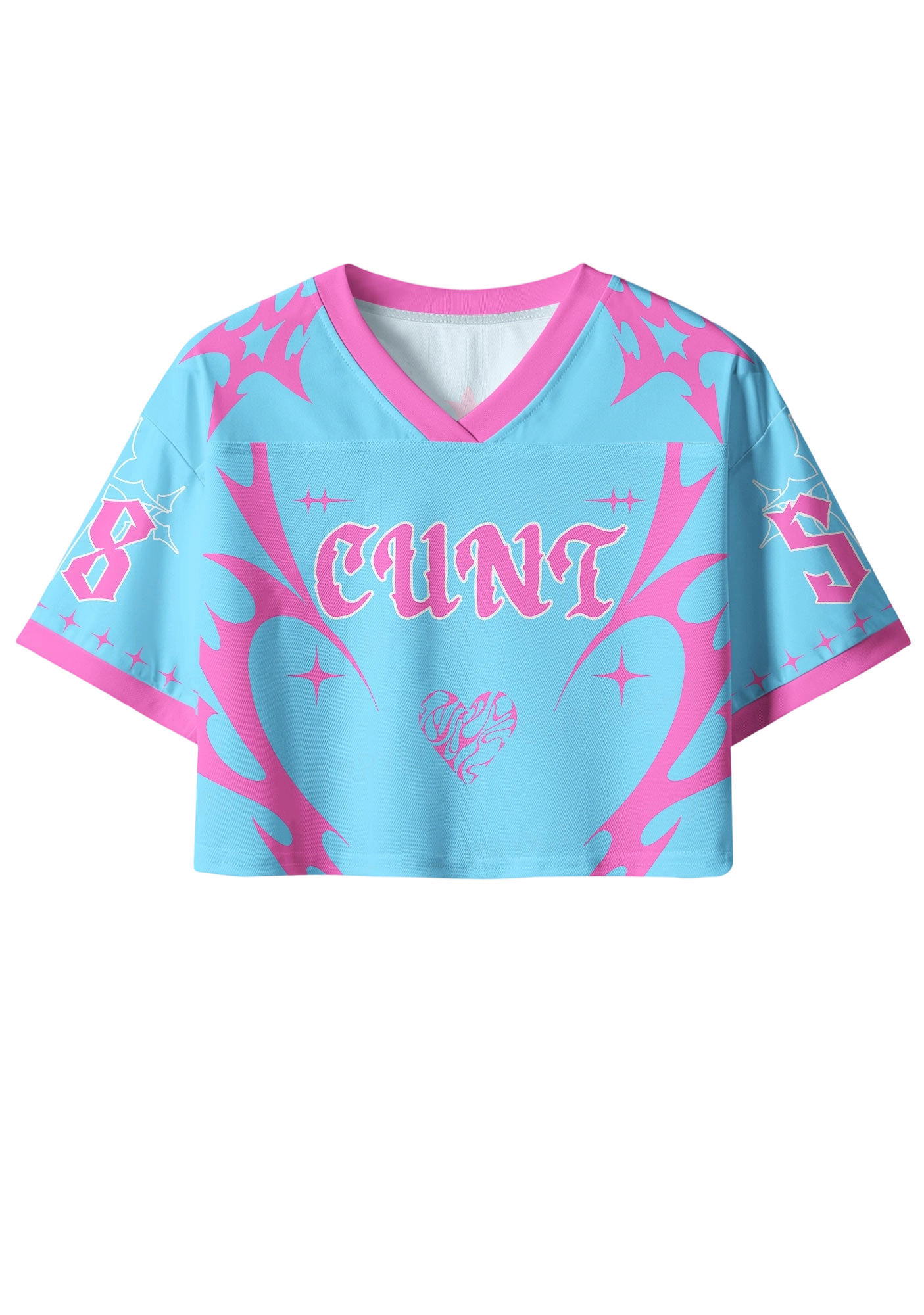 Cunt Y2K Crop Sport Jersey Shirts