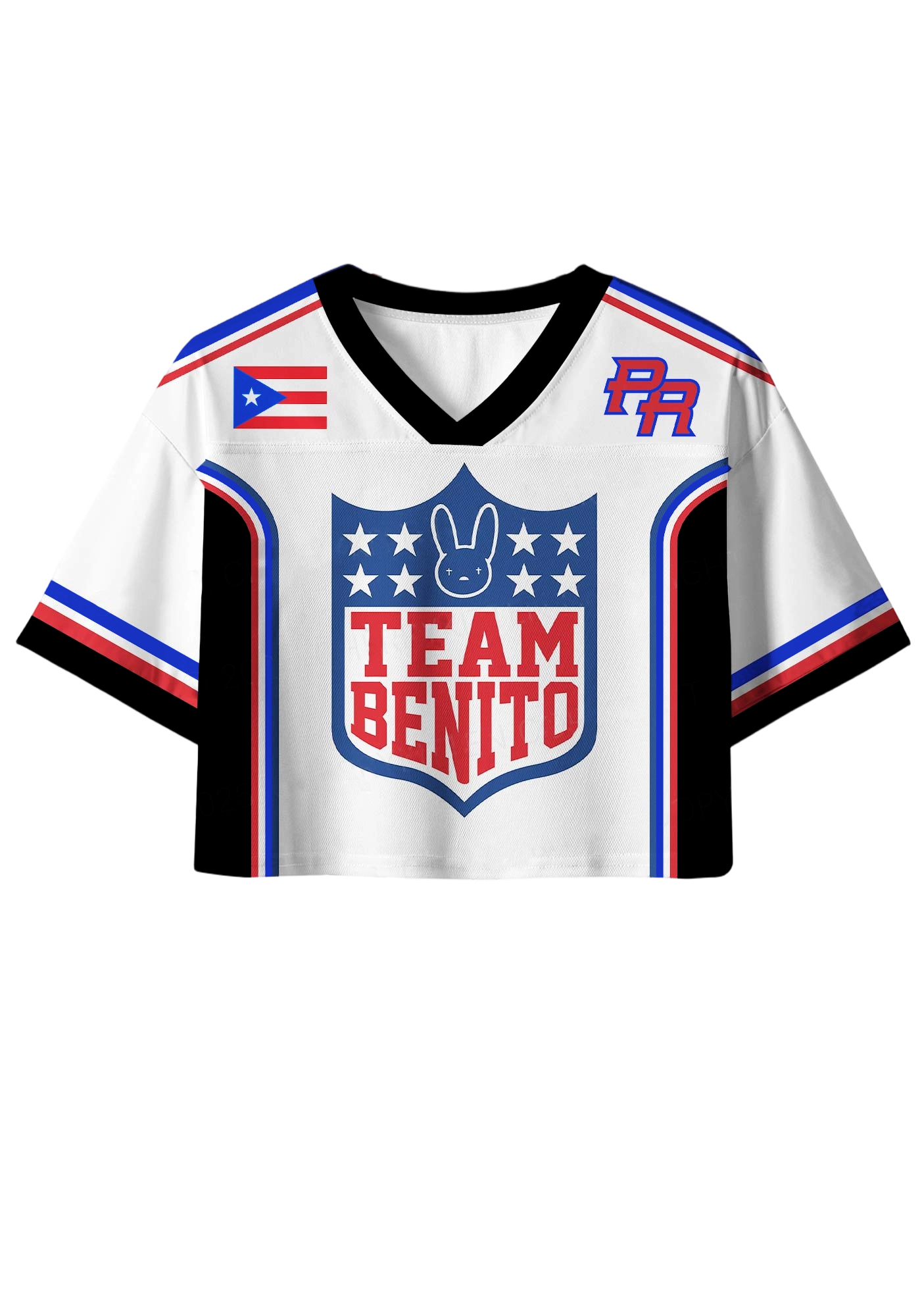 Team Bunny Y2K Crop Sport Jersey Shirt
