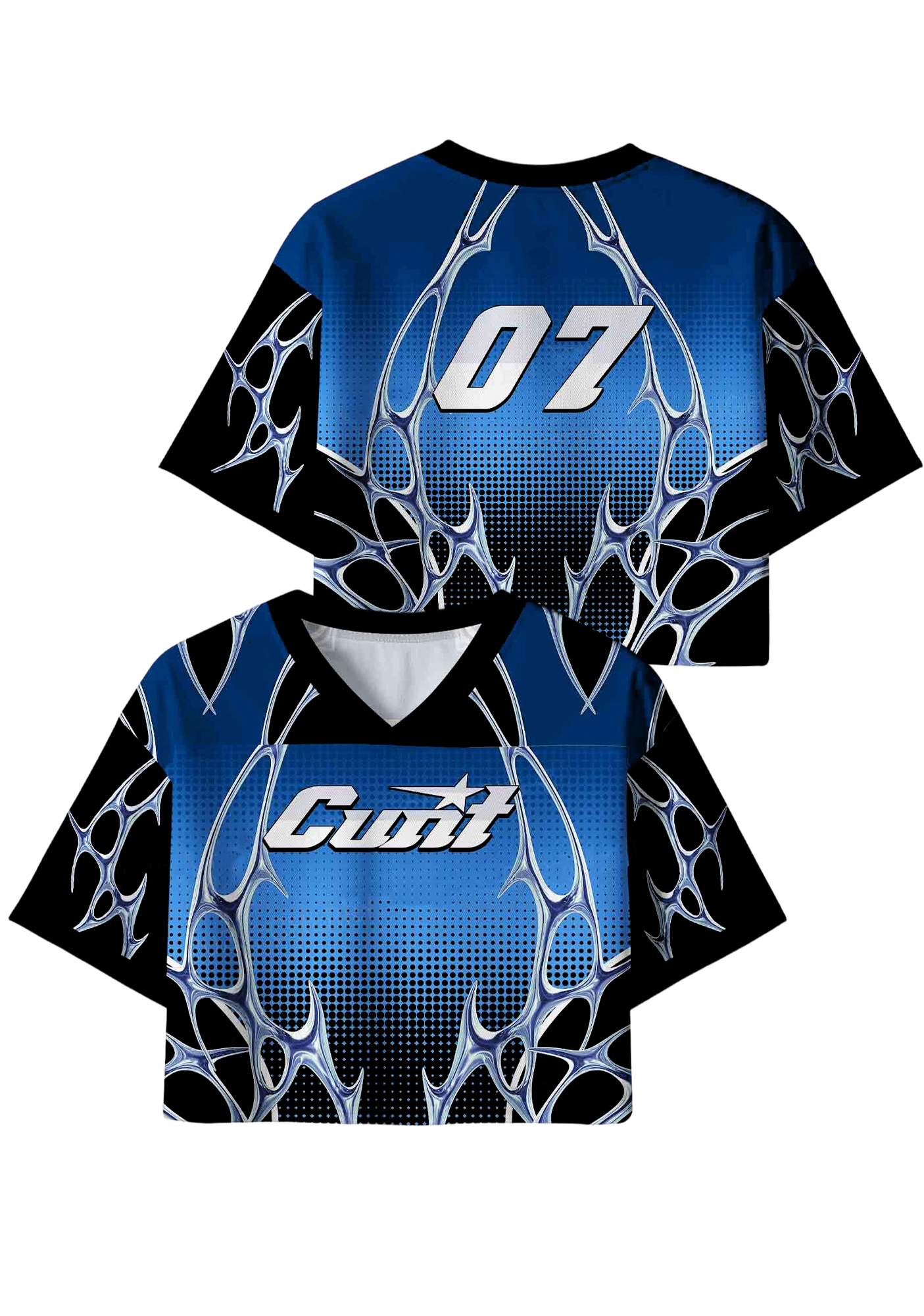 Cunt Y2K Crop Sport Jersey Shirts