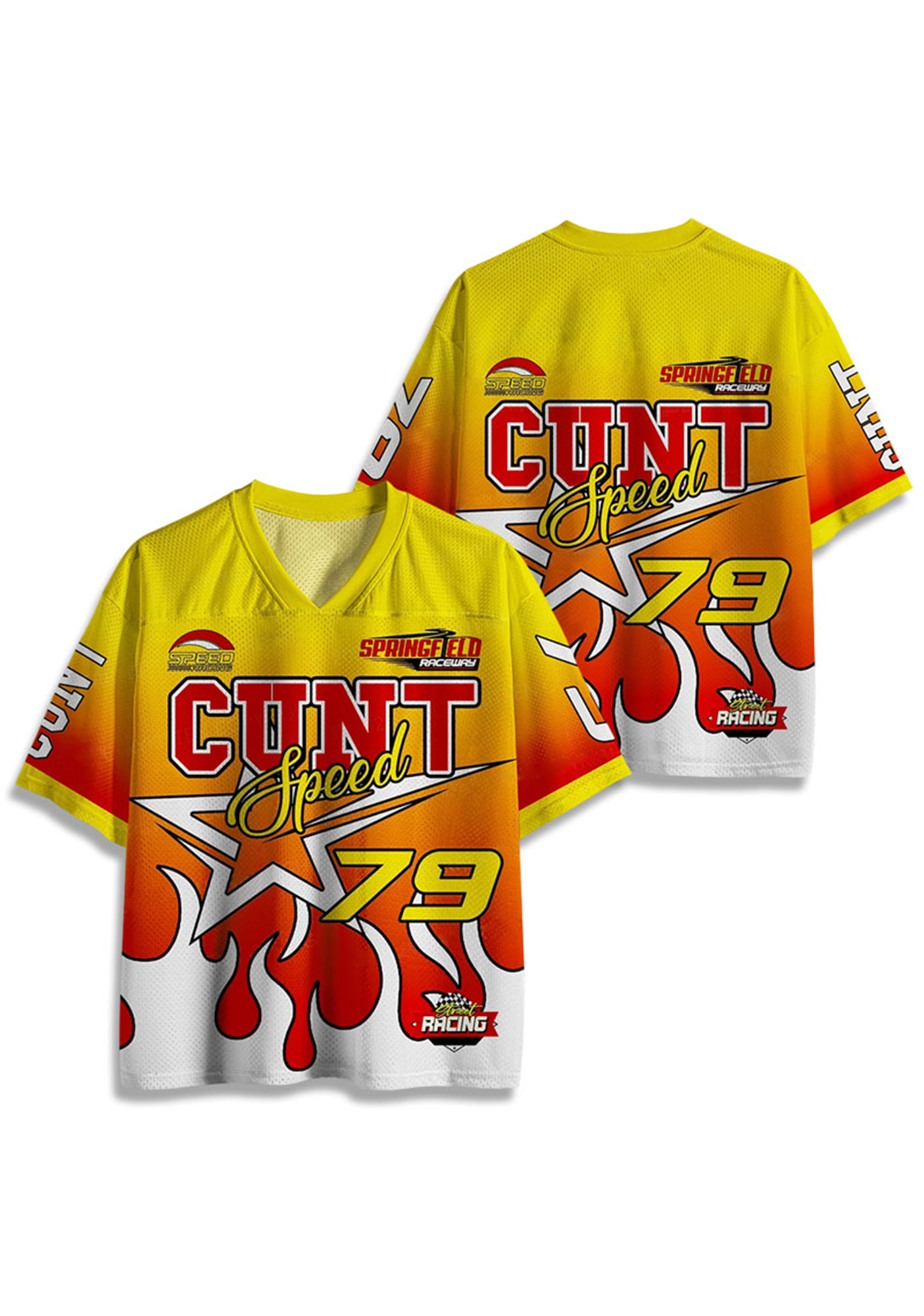Cunt Y2K Crop Sport Jersey Shirts