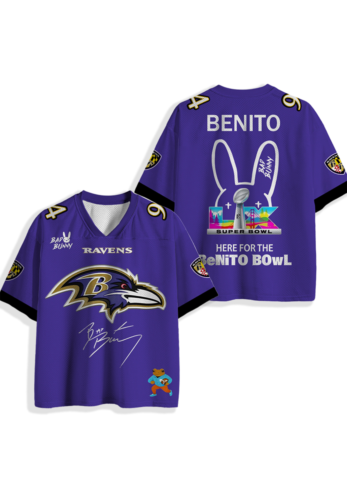 Benito bowl Y2K Crop Sport Jersey Shirts