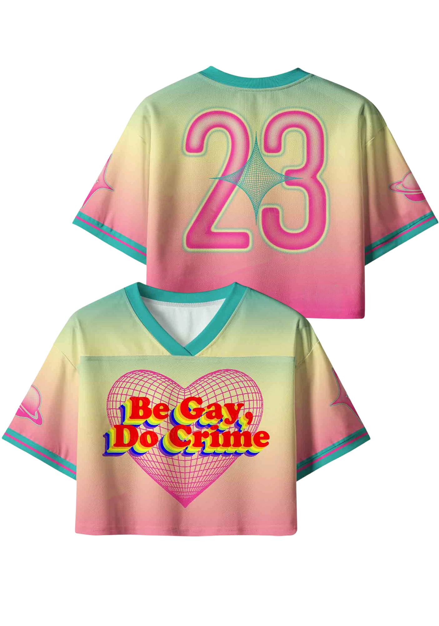 Be Gay Y2K Crop Sport Jersey Shirts