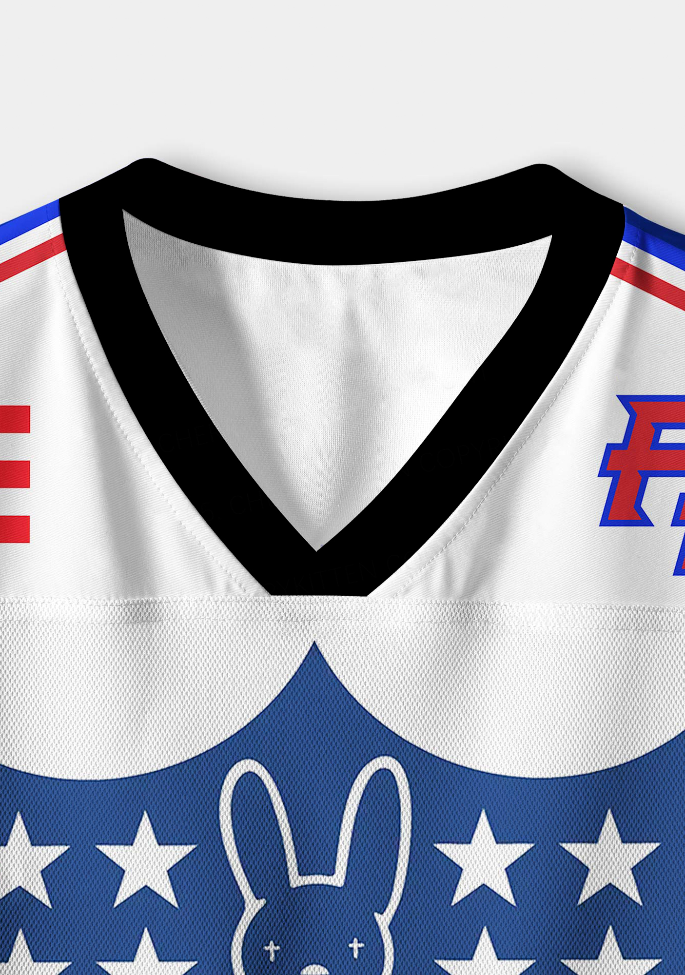 Team Bunny Y2K Crop Sport Jersey Shirt
