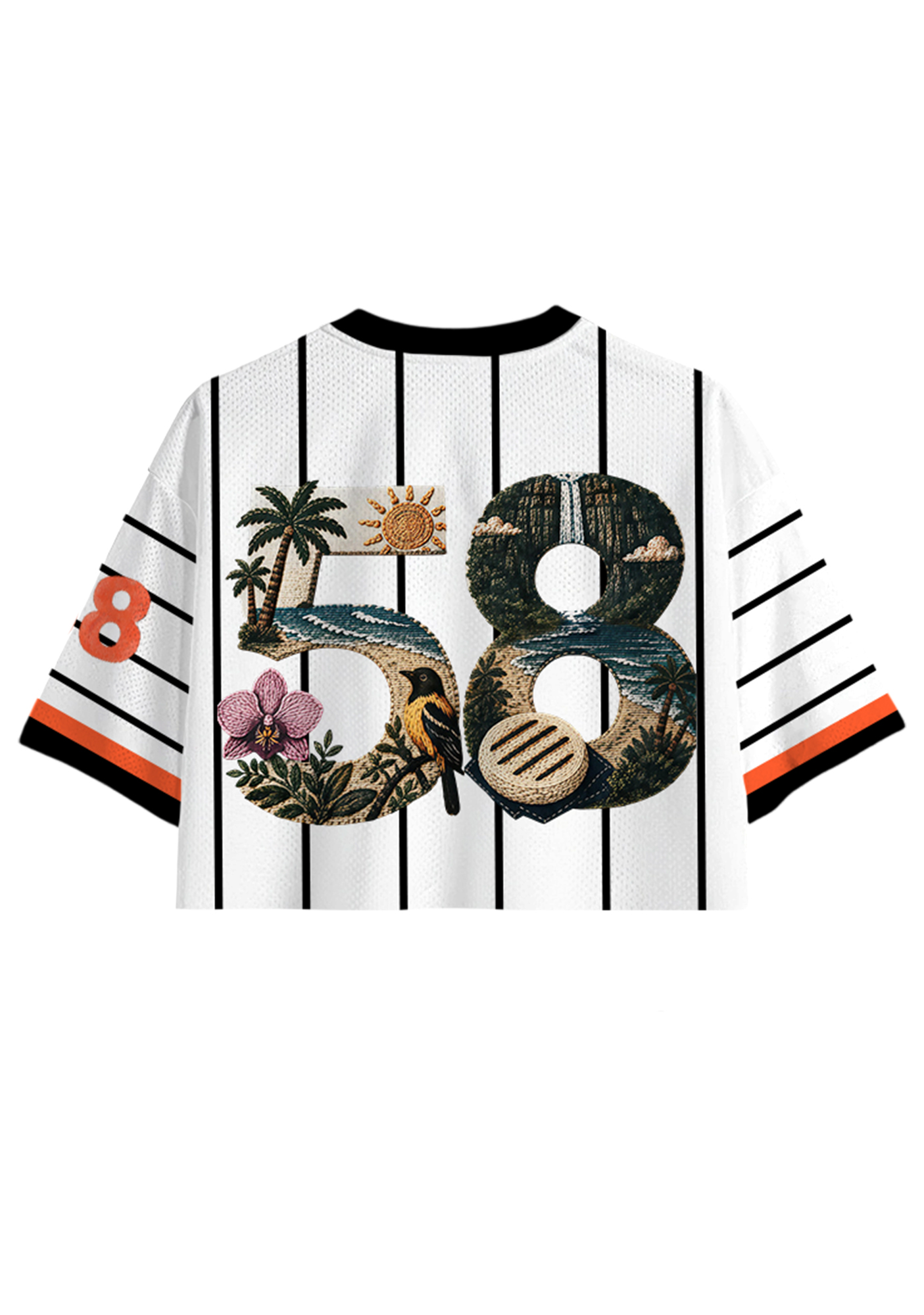 Venezuela Cultural Element Striped Cropped Jersey Shirt