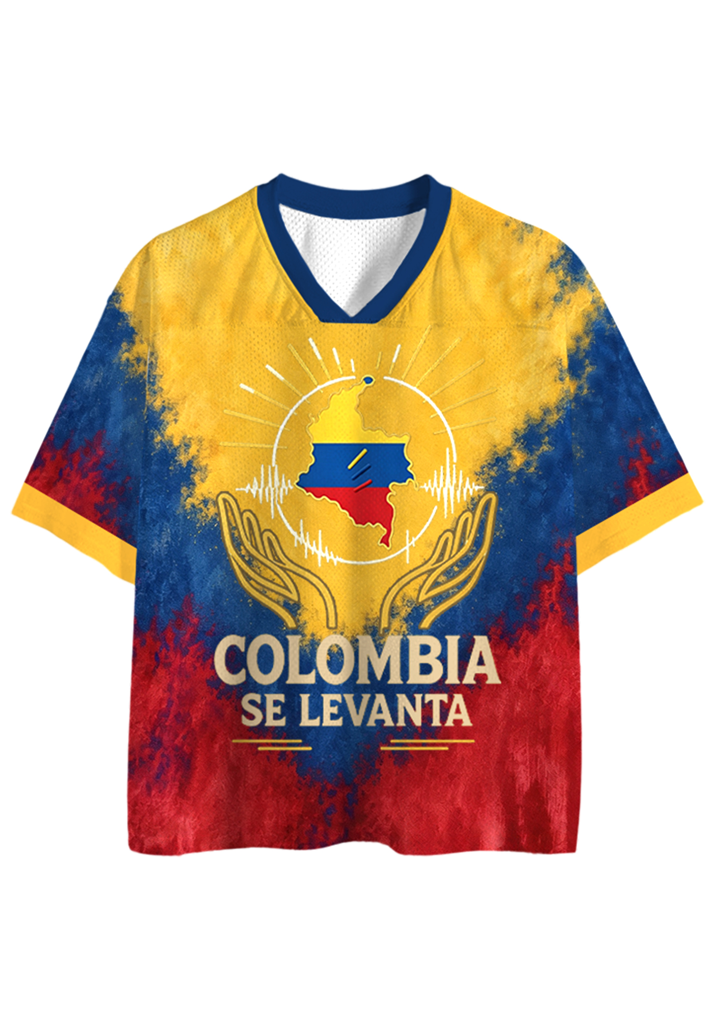 Colombia Se Levanta Tie‑Dye Mesh Jersey Shirt