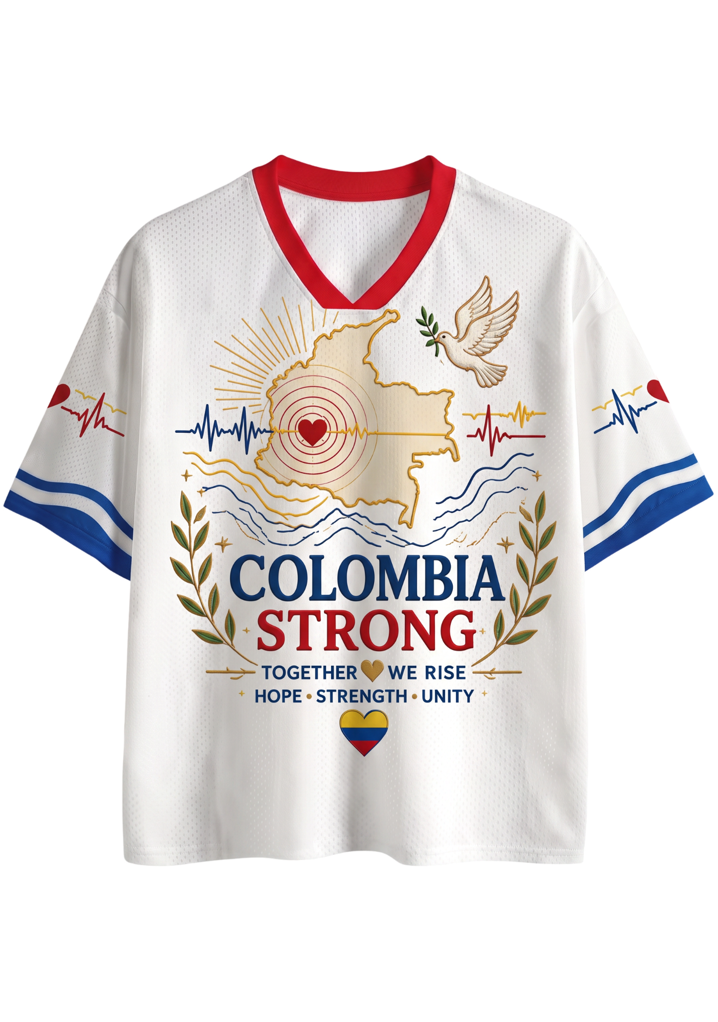 Colombia Strong Dove Unity Mesh Jersey Shirt