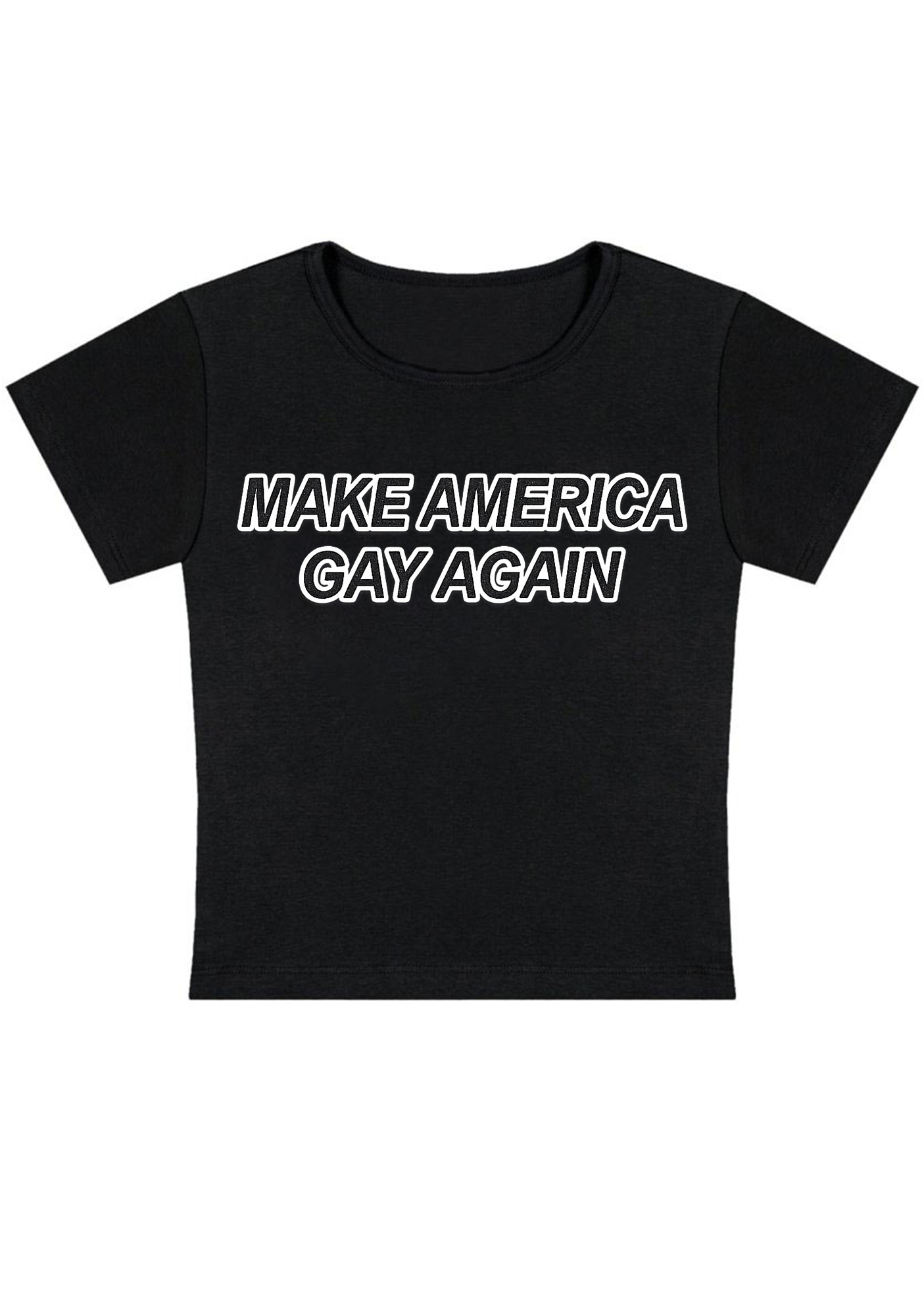 Make America Gay Again Y2K Baby Tee