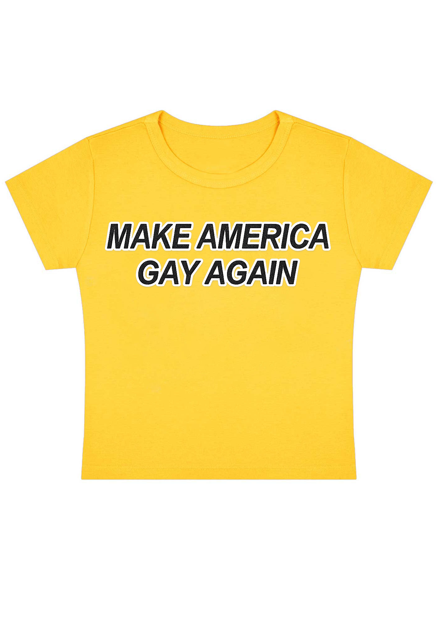 Make America Gay Again Y2K Baby Tee
