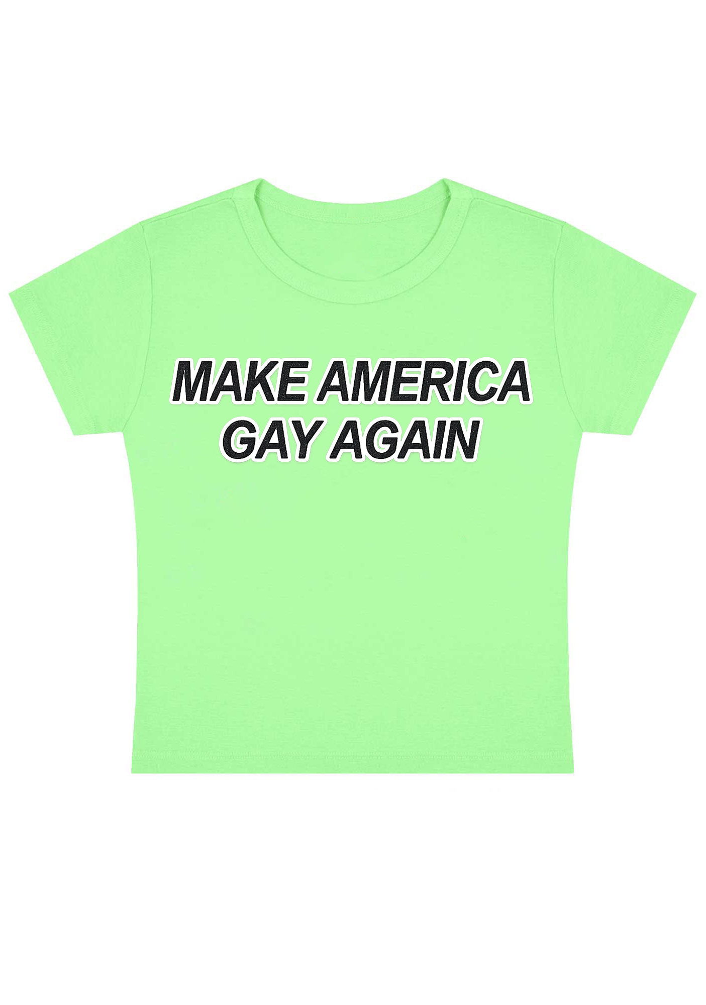 Make America Gay Again Y2K Baby Tee