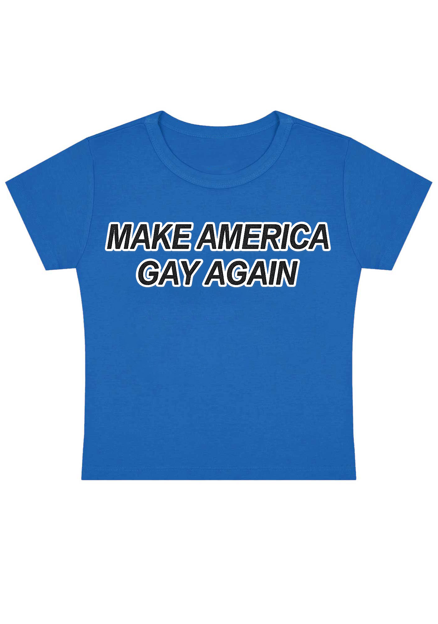 Make America Gay Again Y2K Baby Tee