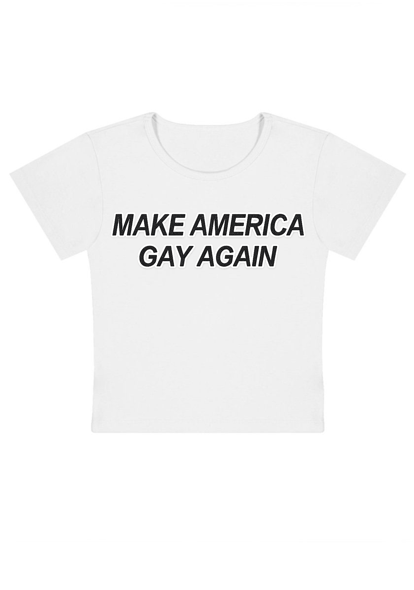 Make America Gay Again Y2K Baby Tee