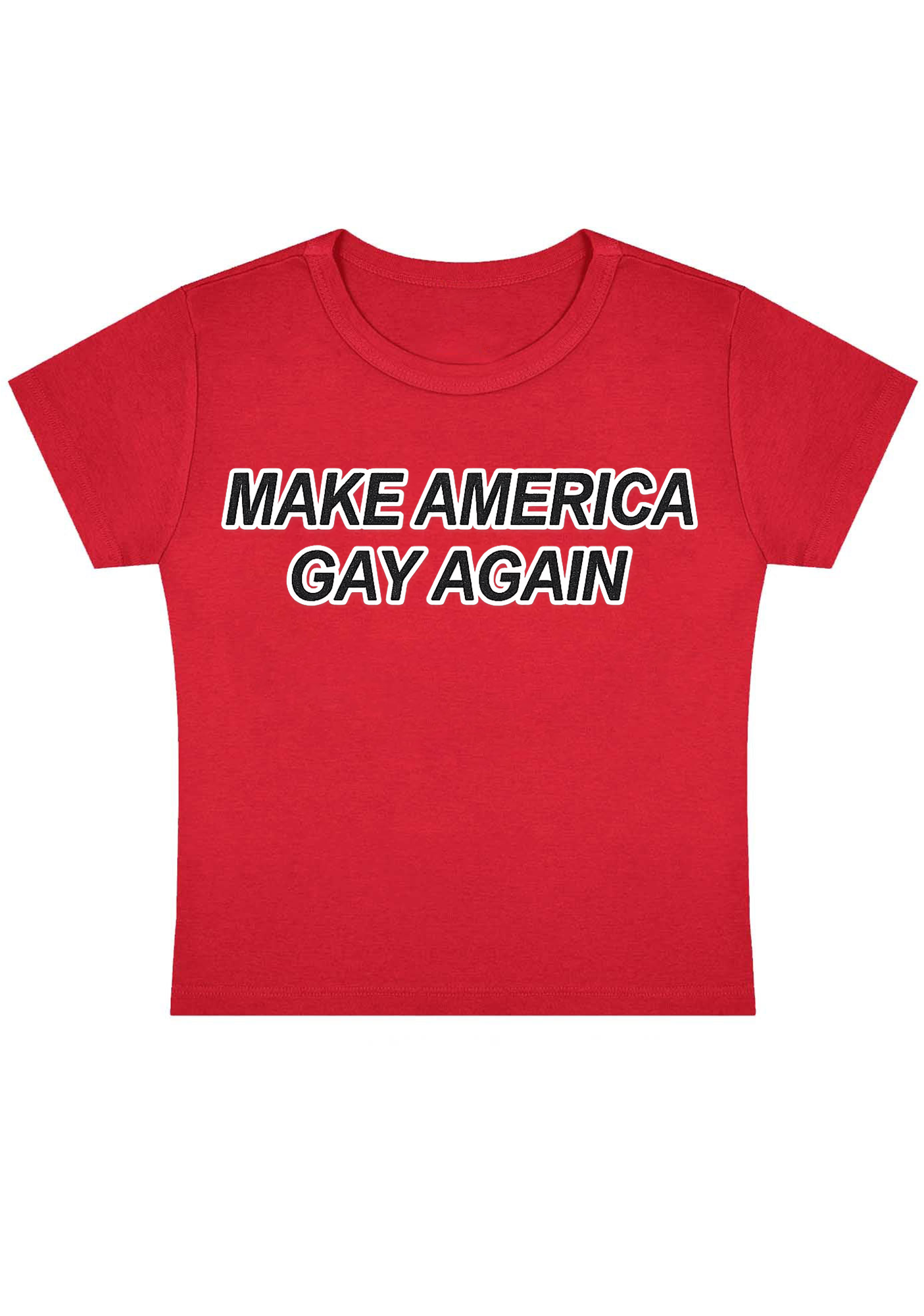 Make America Gay Again Y2K Baby Tee