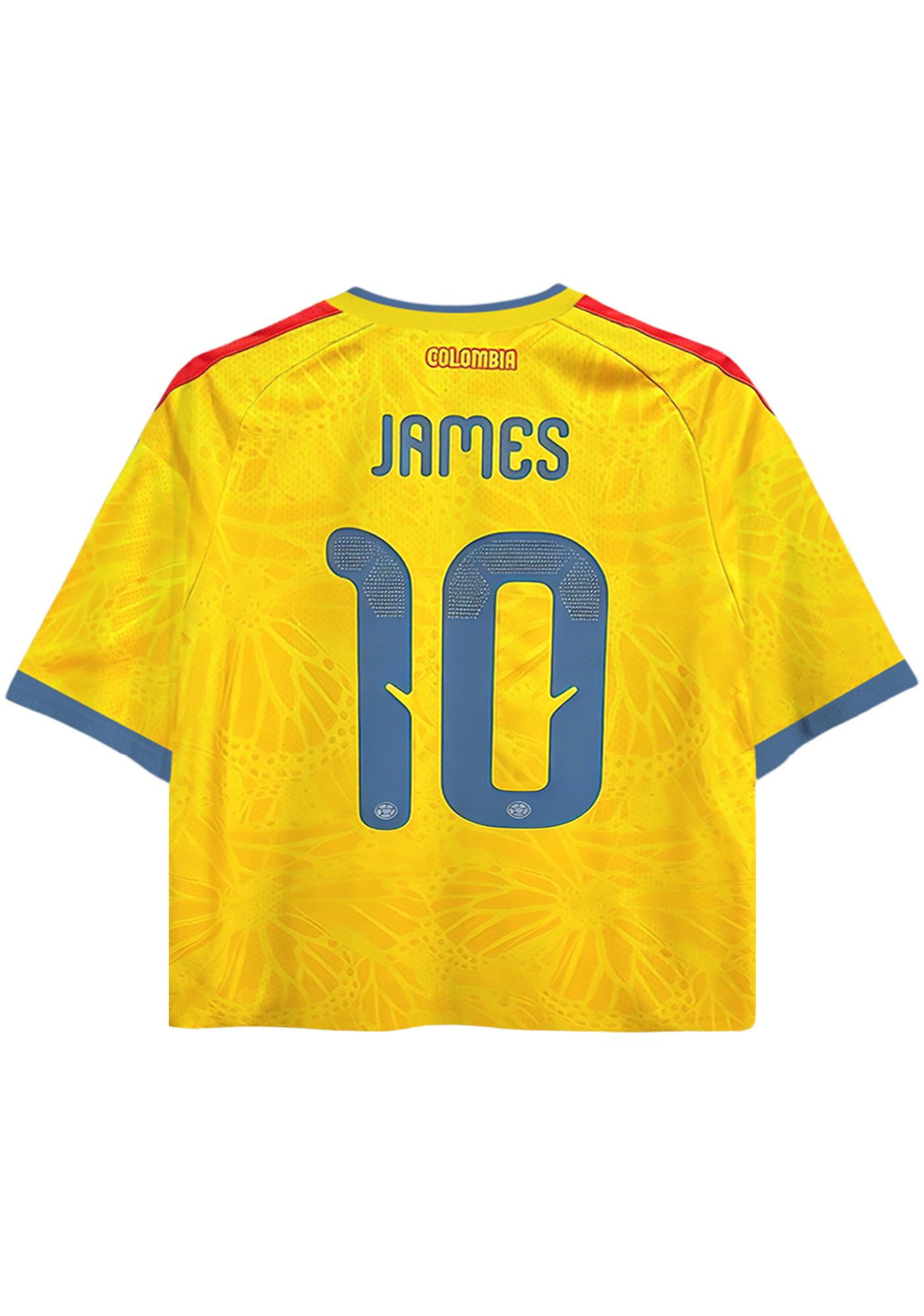 Colombia #10 Cropped Mesh Jersey Shirt