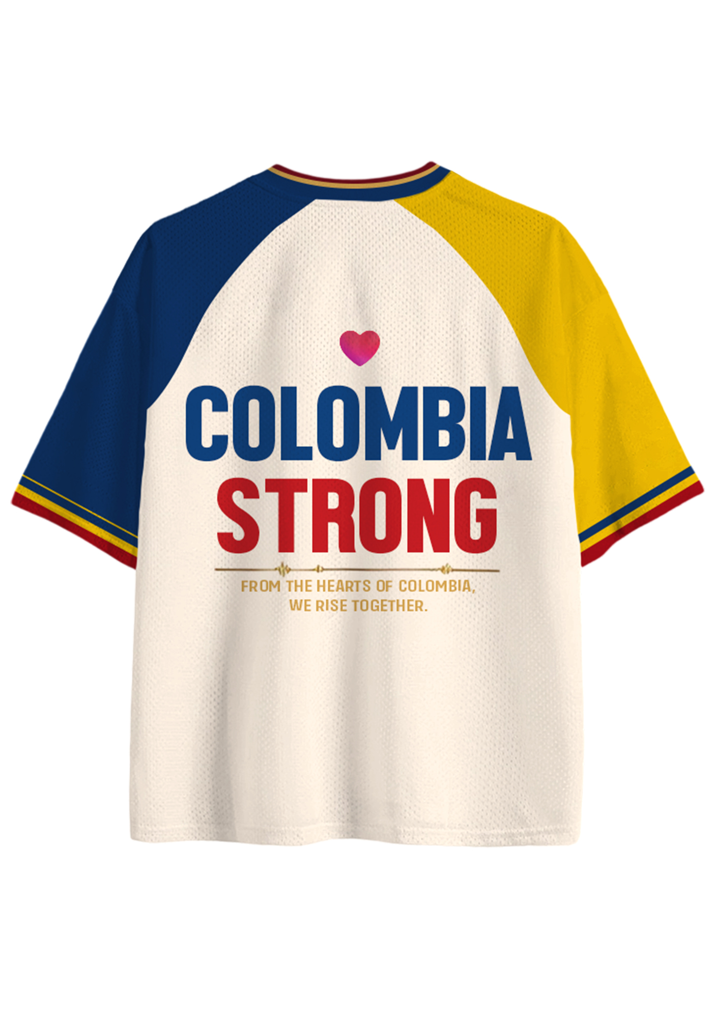 Colombia Strong Handshake Map Mountain Town Laurel Mesh Jersey Shirt