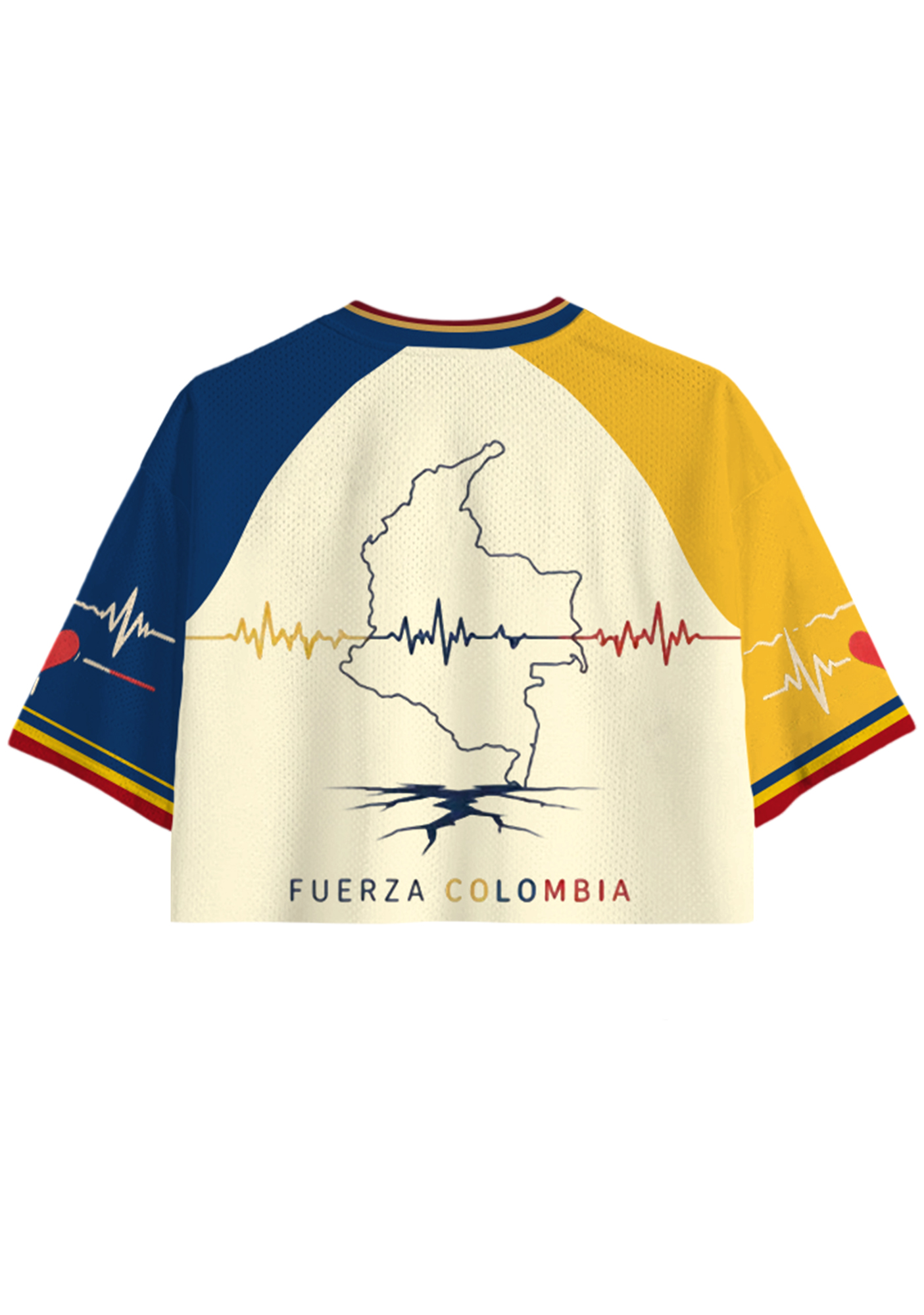 Colombia Strong Peace Dove Tribute Cropped Jersey Shirt