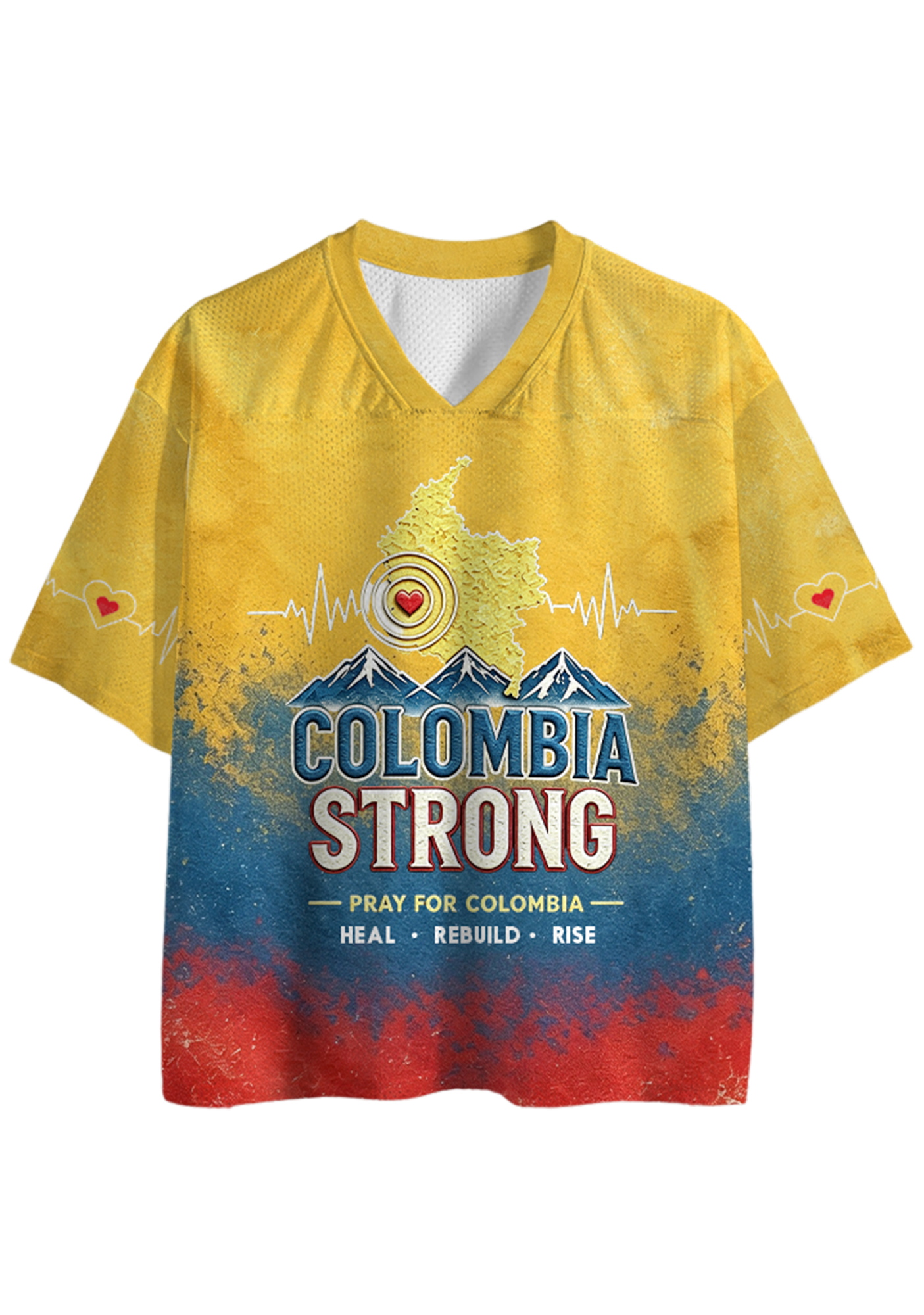 Colombia Strong Pray For Colombia Mesh Jersey Shirt