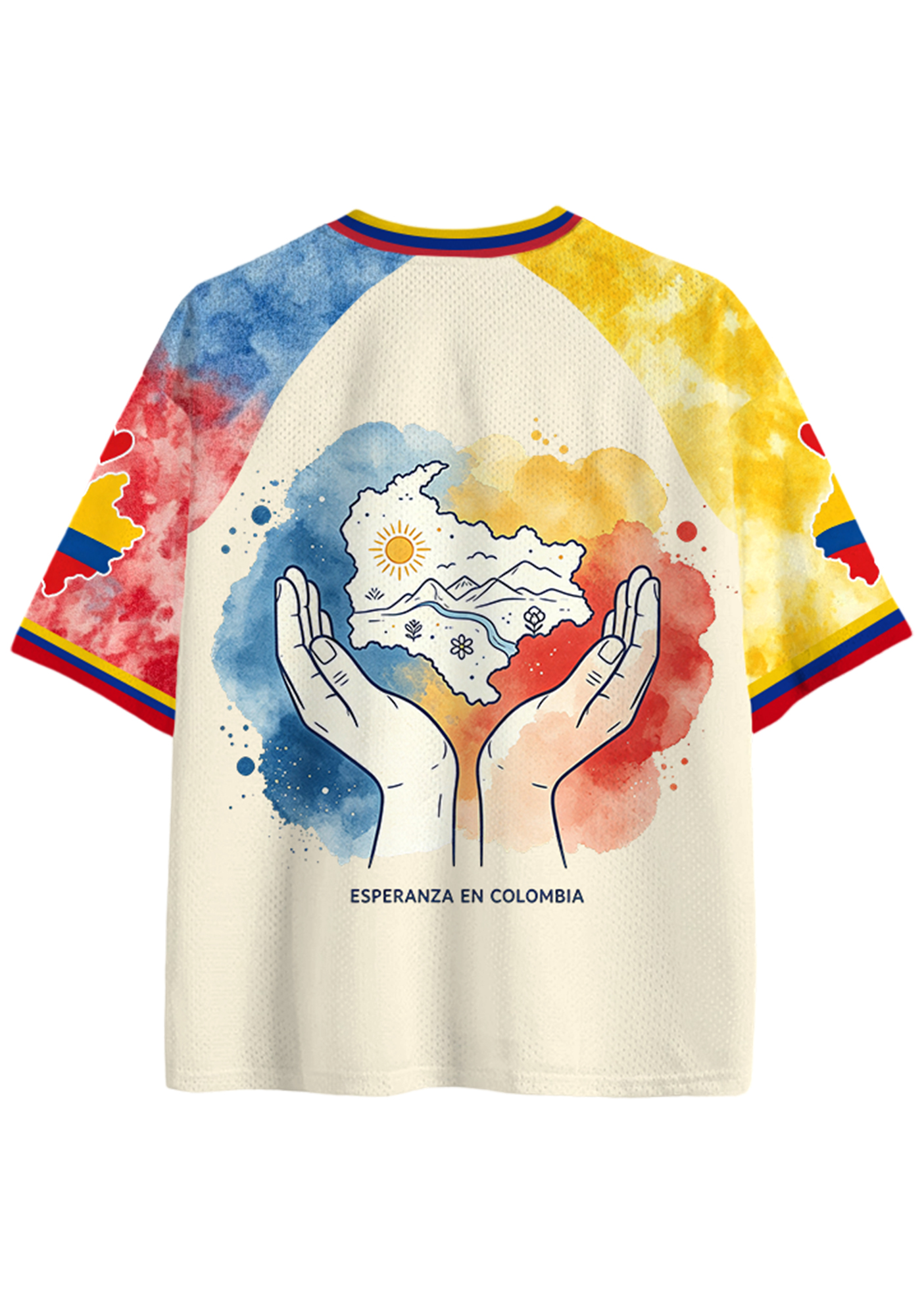 Fuerza Colombia Heart Map Mesh Jersey Shirt