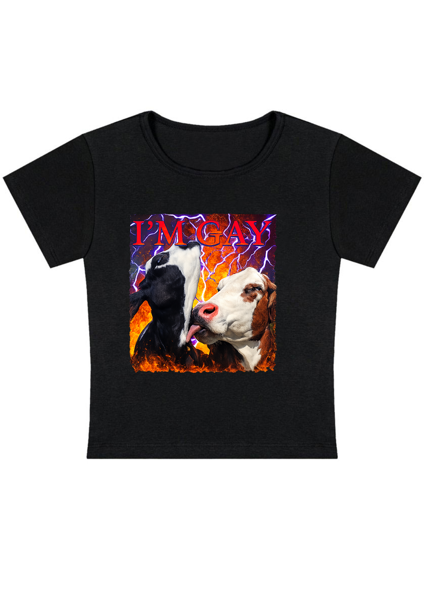 I'm Gay Y2k Baby Tee