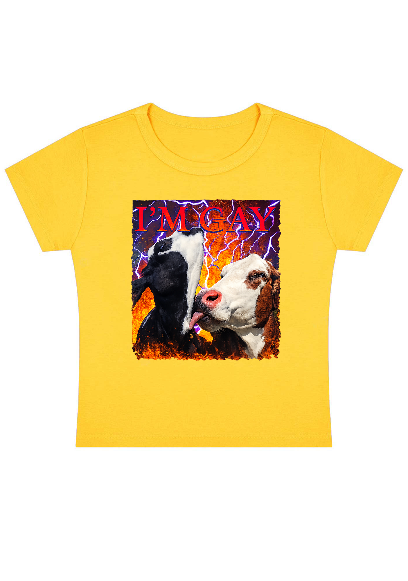 I'm Gay Y2k Baby Tee