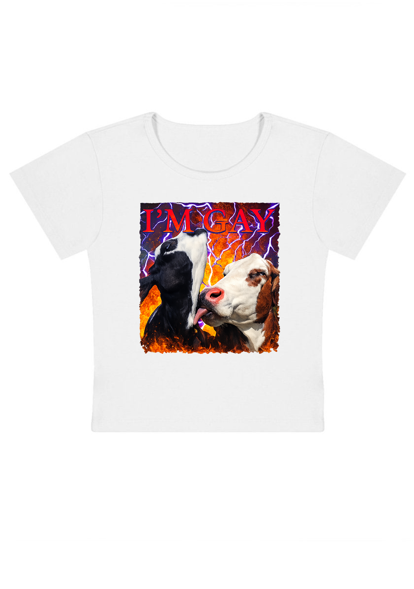 I'm Gay Y2k Baby Tee