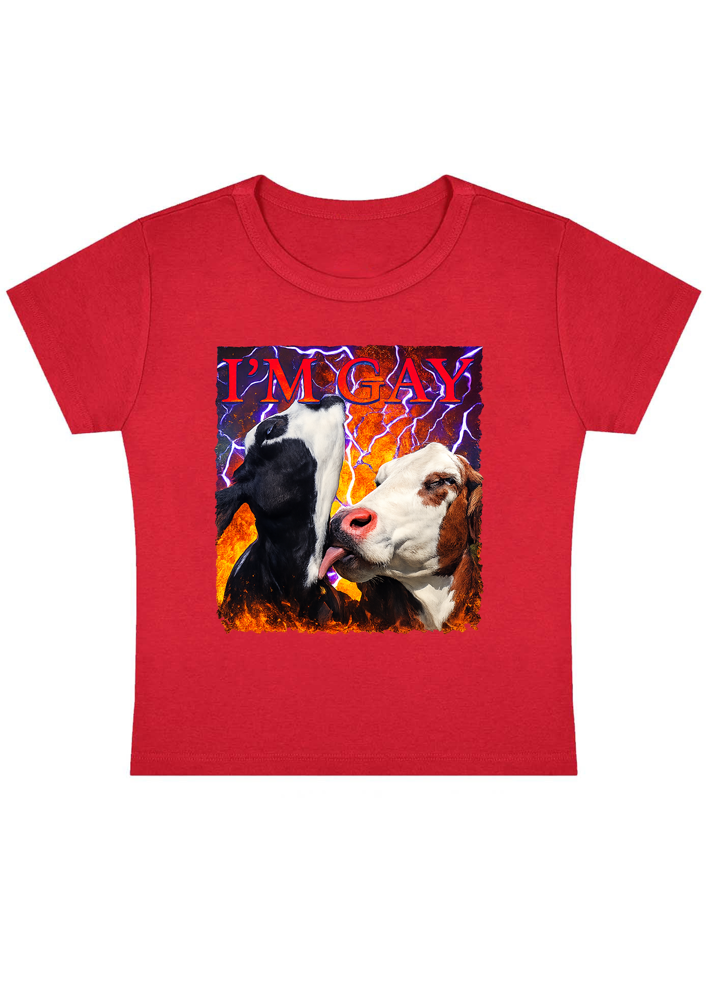 I'm Gay Y2k Baby Tee