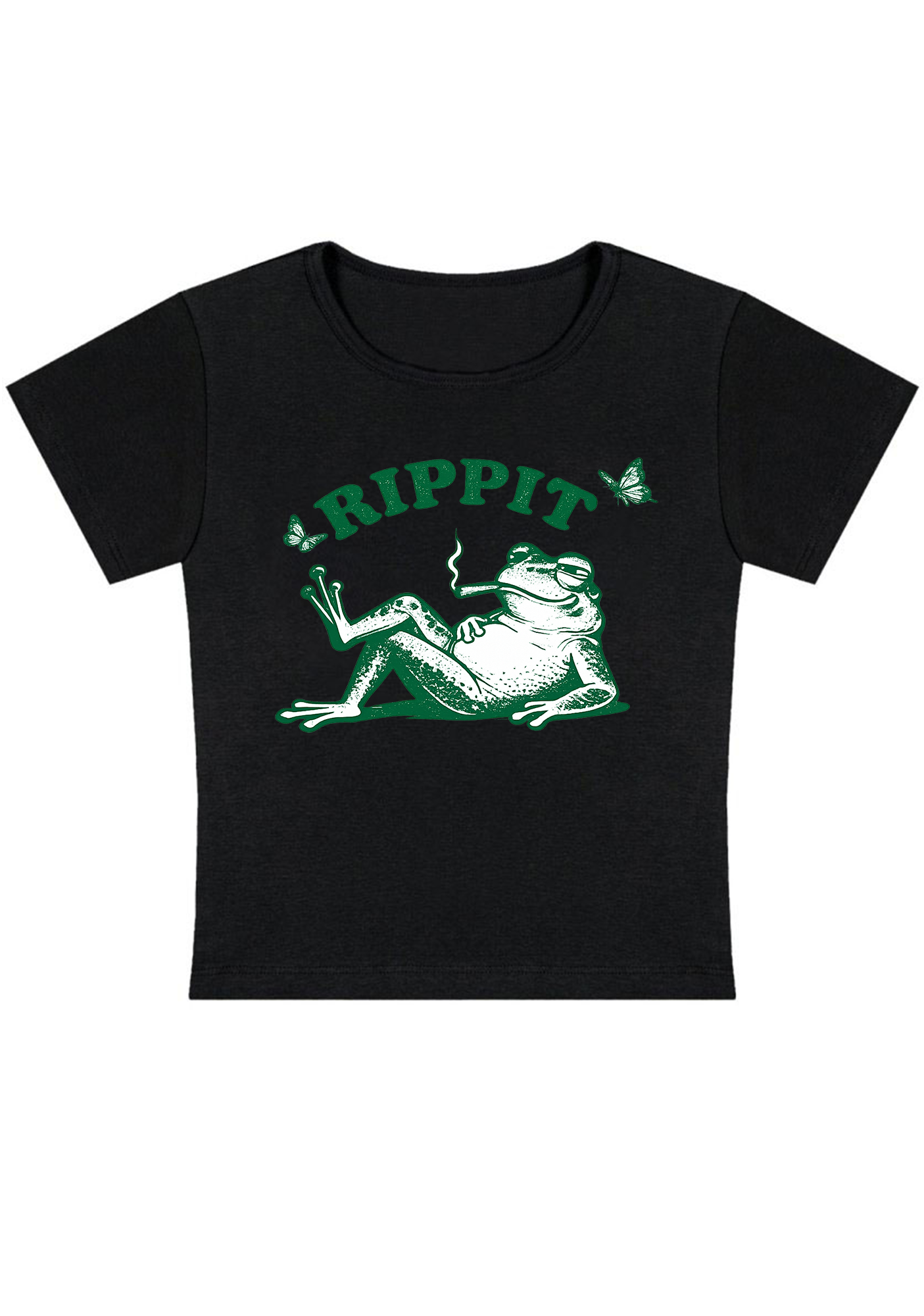 Rippit Frog Y2K Baby Tee