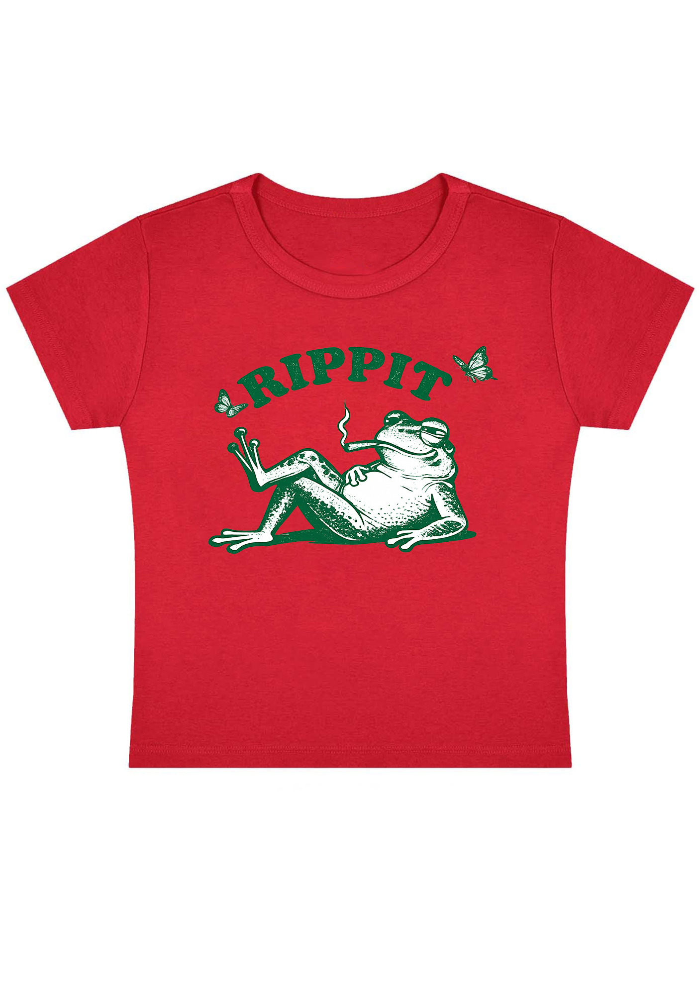 Rippit Frog Y2K Baby Tee