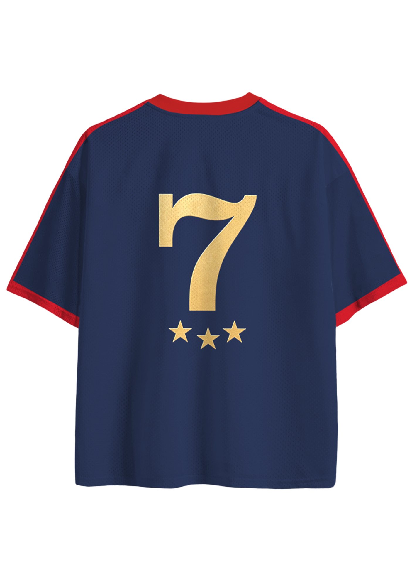 Colombia Gold Letter Oversized Mesh Jersey Shirts