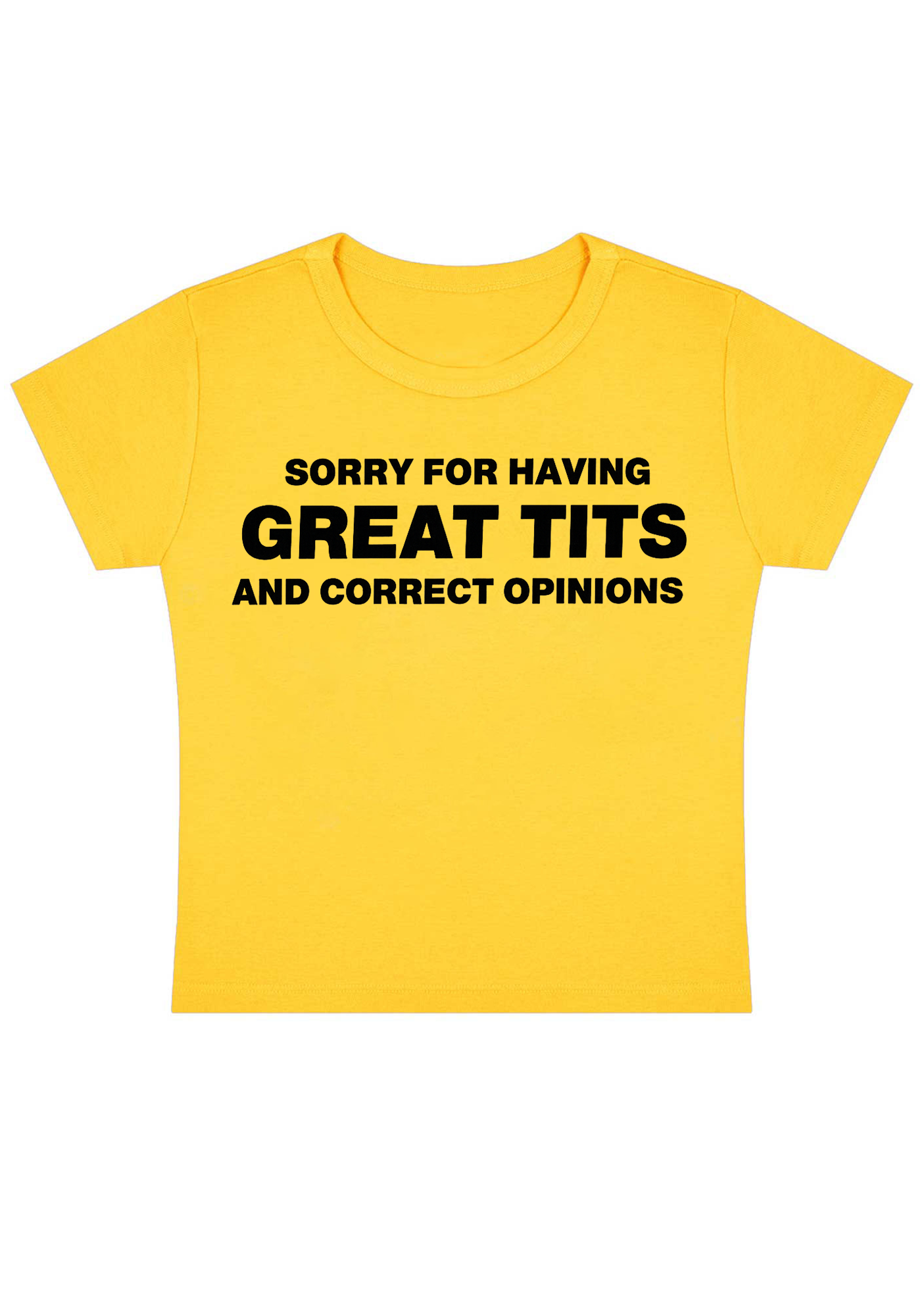 Sorry For Having Great Txxs Y2K Baby Tee
