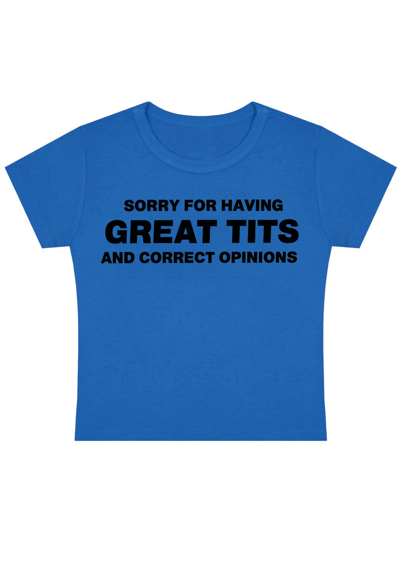 Sorry For Having Great Txxs Y2K Baby Tee