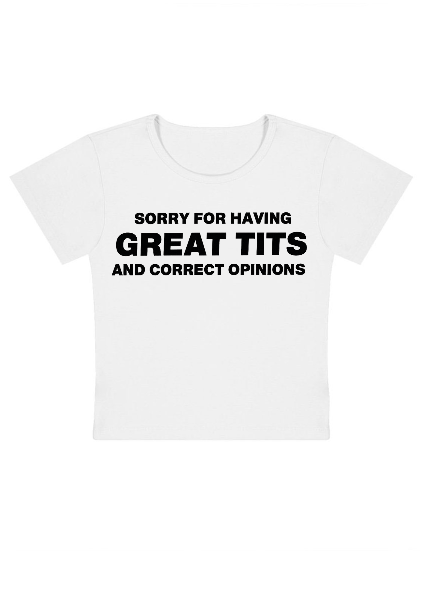 Sorry For Having Great Txxs Y2K Baby Tee