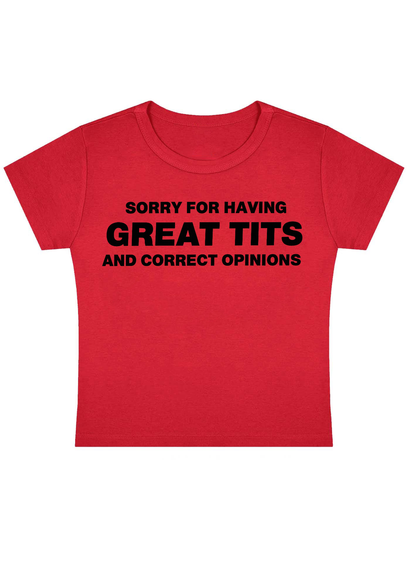 Sorry For Having Great Txxs Y2K Baby Tee