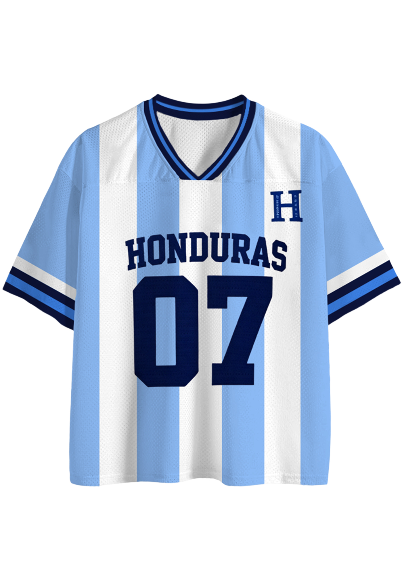 Honduras #07 Striped Mesh Jersey Shirts