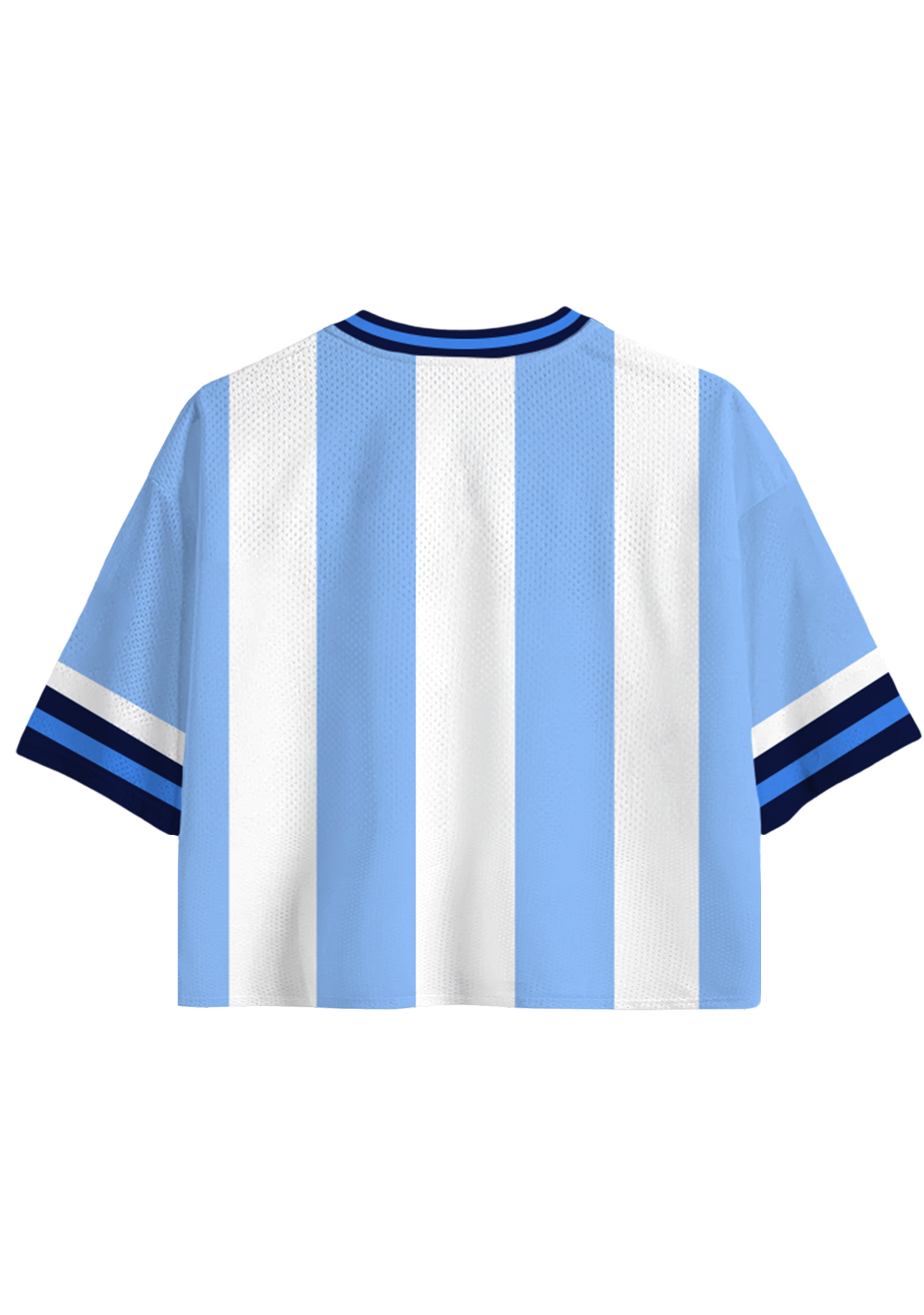 Honduras #07 Striped Cropped Mesh Jersey Shirt