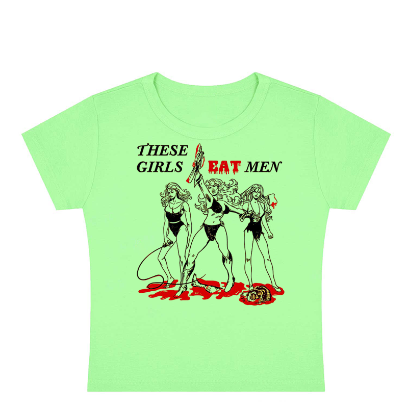These Girls Eat Men Y2K Baby Tee