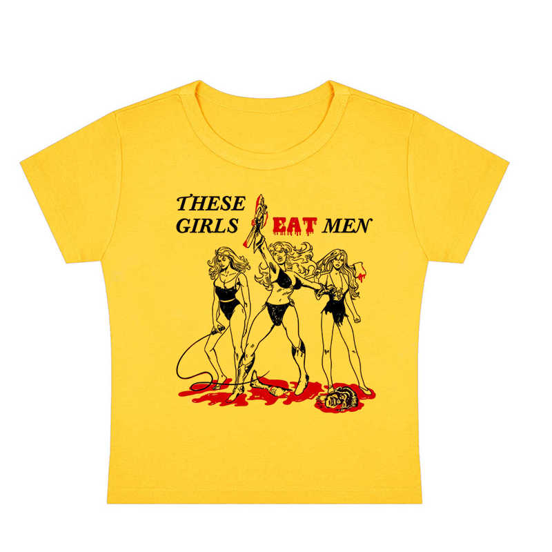 These Girls Eat Men Y2K Baby Tee