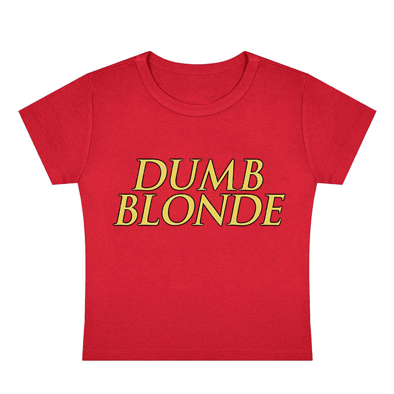 Dumb Blonde Y2K Baby Tee