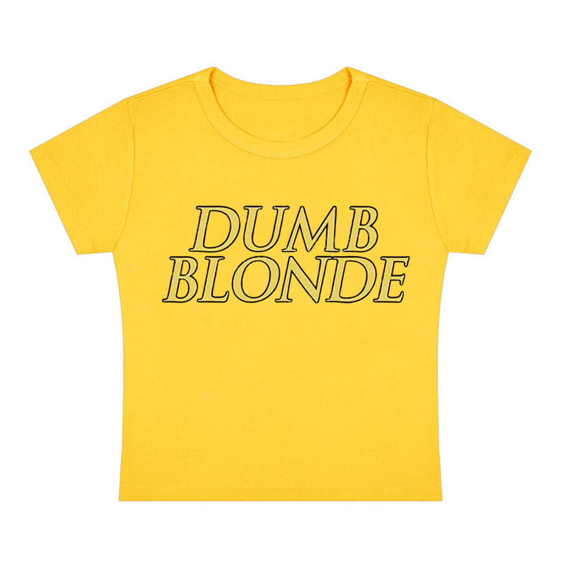 Dumb Blonde Y2K Baby Tee
