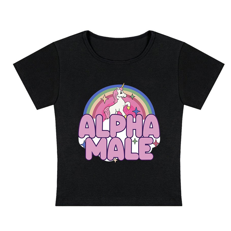 Alpha Male Y2K Baby Tee