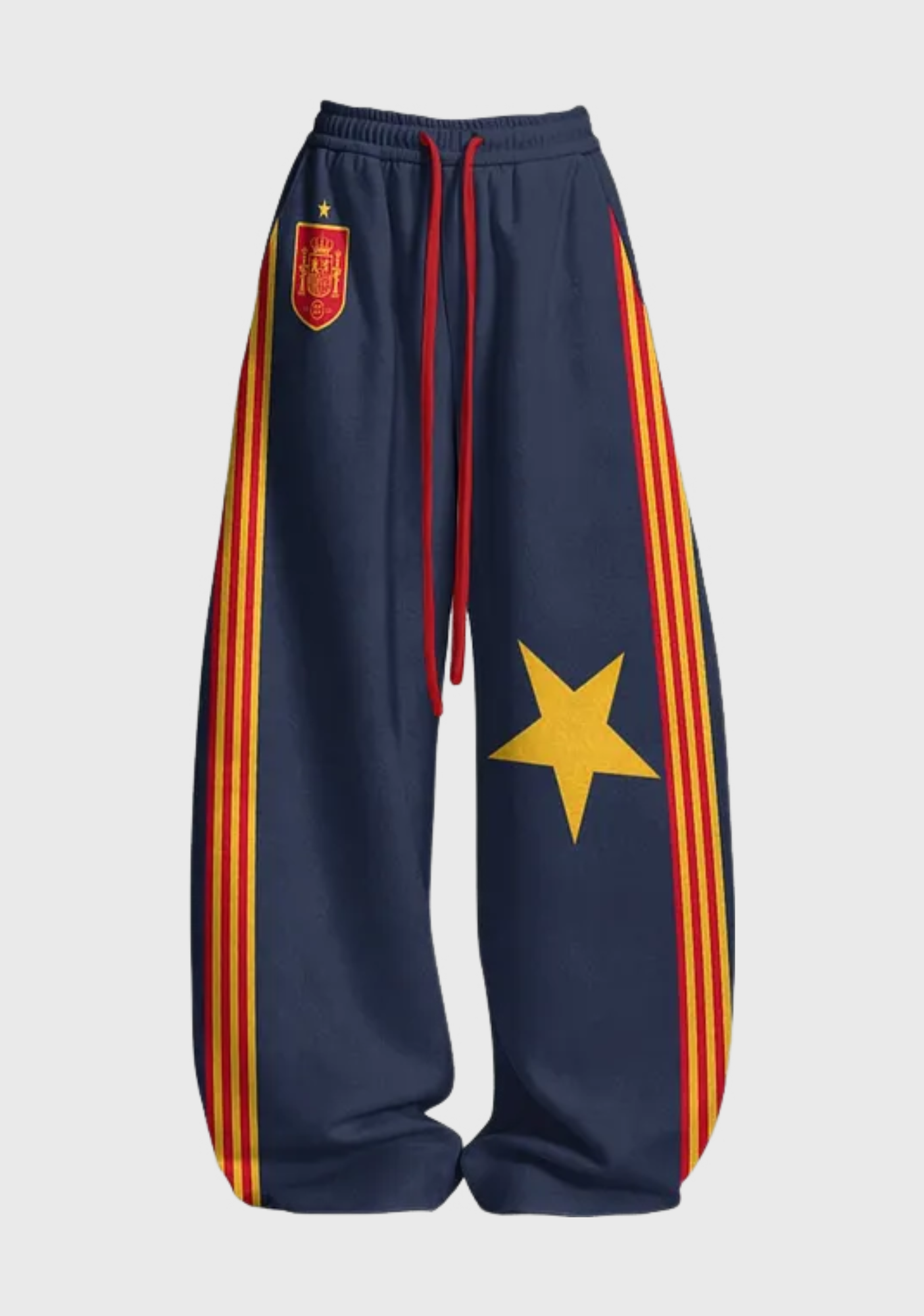 Spanish Soccer Crest Striped Sling Tops & Elasticated Trousers Two-Piece Set