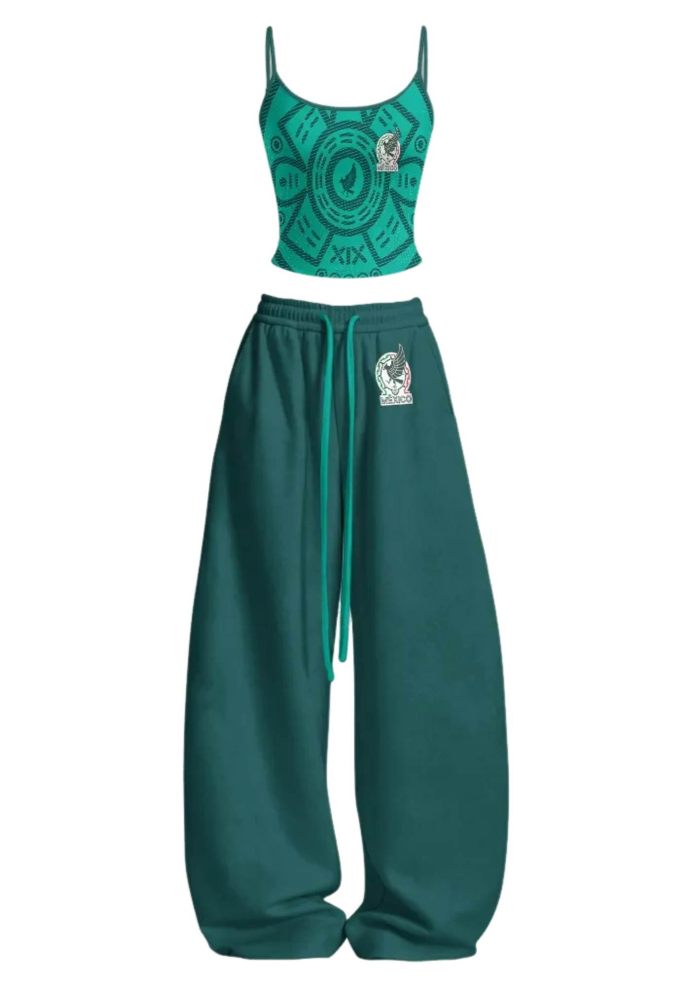 [Copy][Copy][Copy]Colombia Tight Casual Camisole Tops & Elasticated Trousers Two-Piece Set