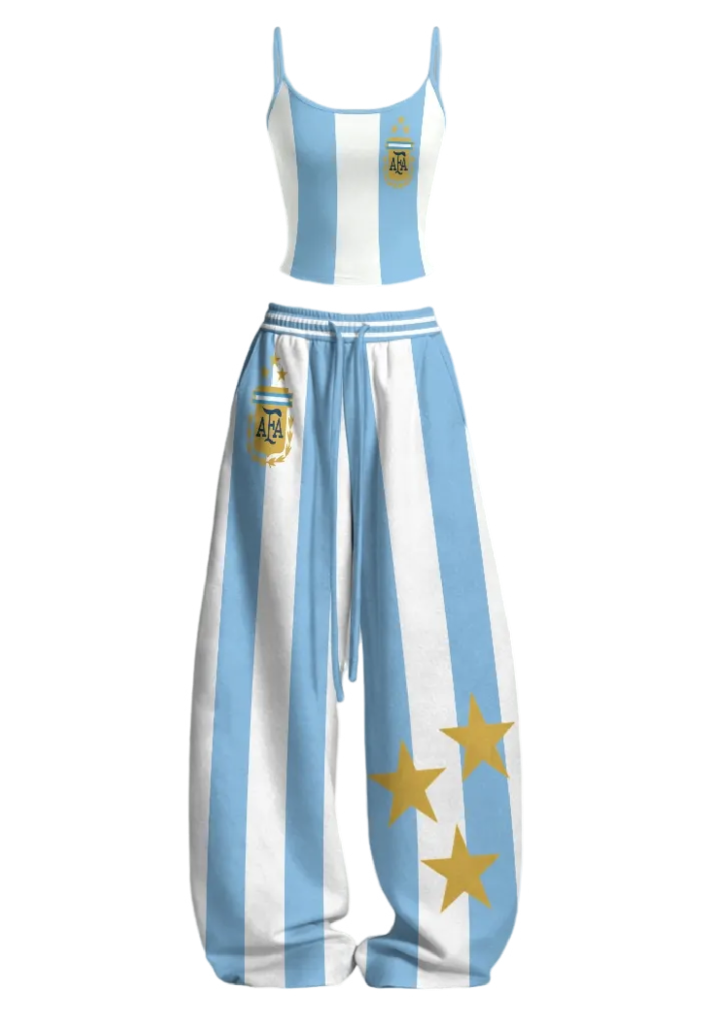 [Copy][Copy][Copy]Colombia Tight Casual Camisole Tops & Elasticated Trousers Two-Piece Set