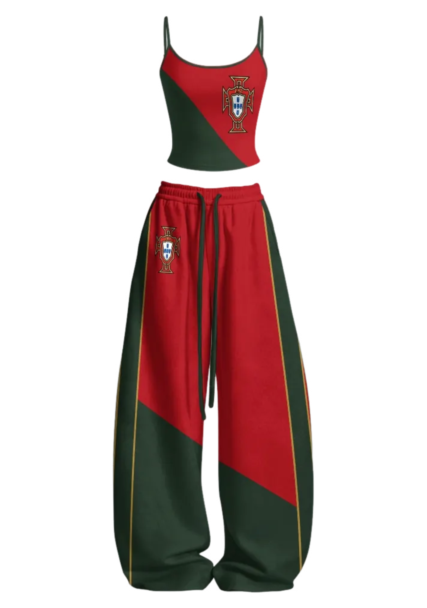 [Copy][Copy][Copy]Colombia Tight Casual Camisole Tops & Elasticated Trousers Two-Piece Set