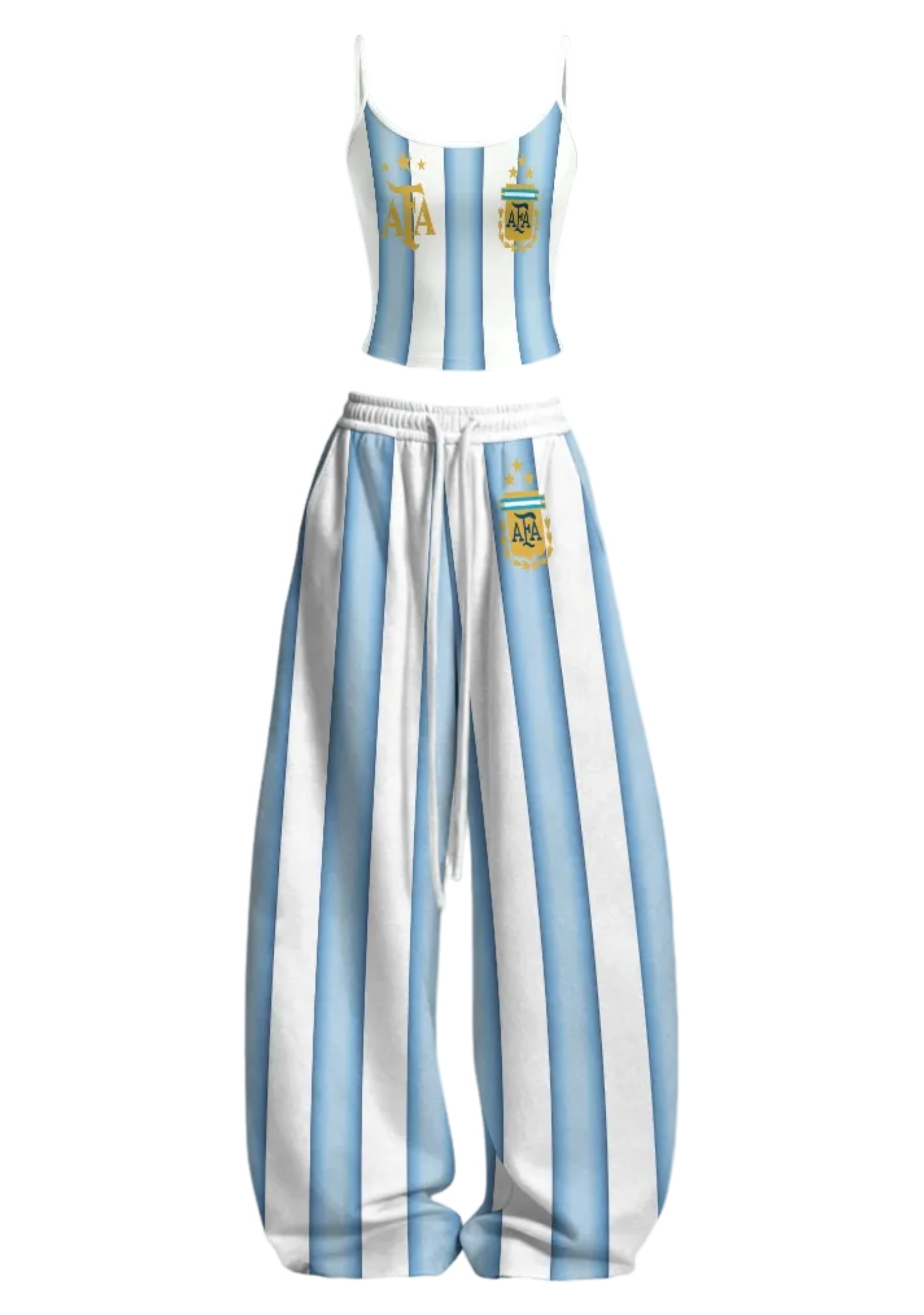[Copy][Copy][Copy]Colombia Tight Casual Camisole Tops & Elasticated Trousers Two-Piece Set