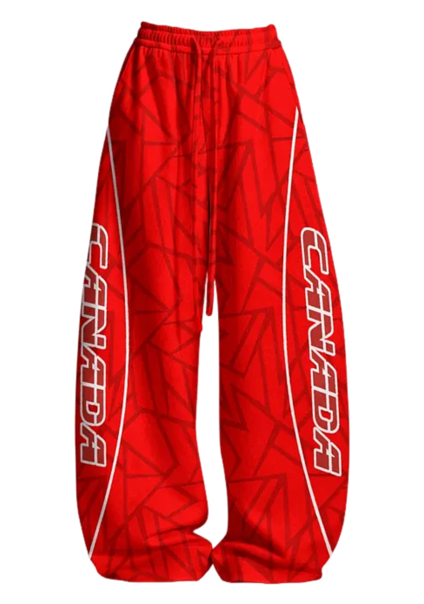 Canada Geometric Maple Leaf Tops & Elasticated Trousers Two-Piece Set