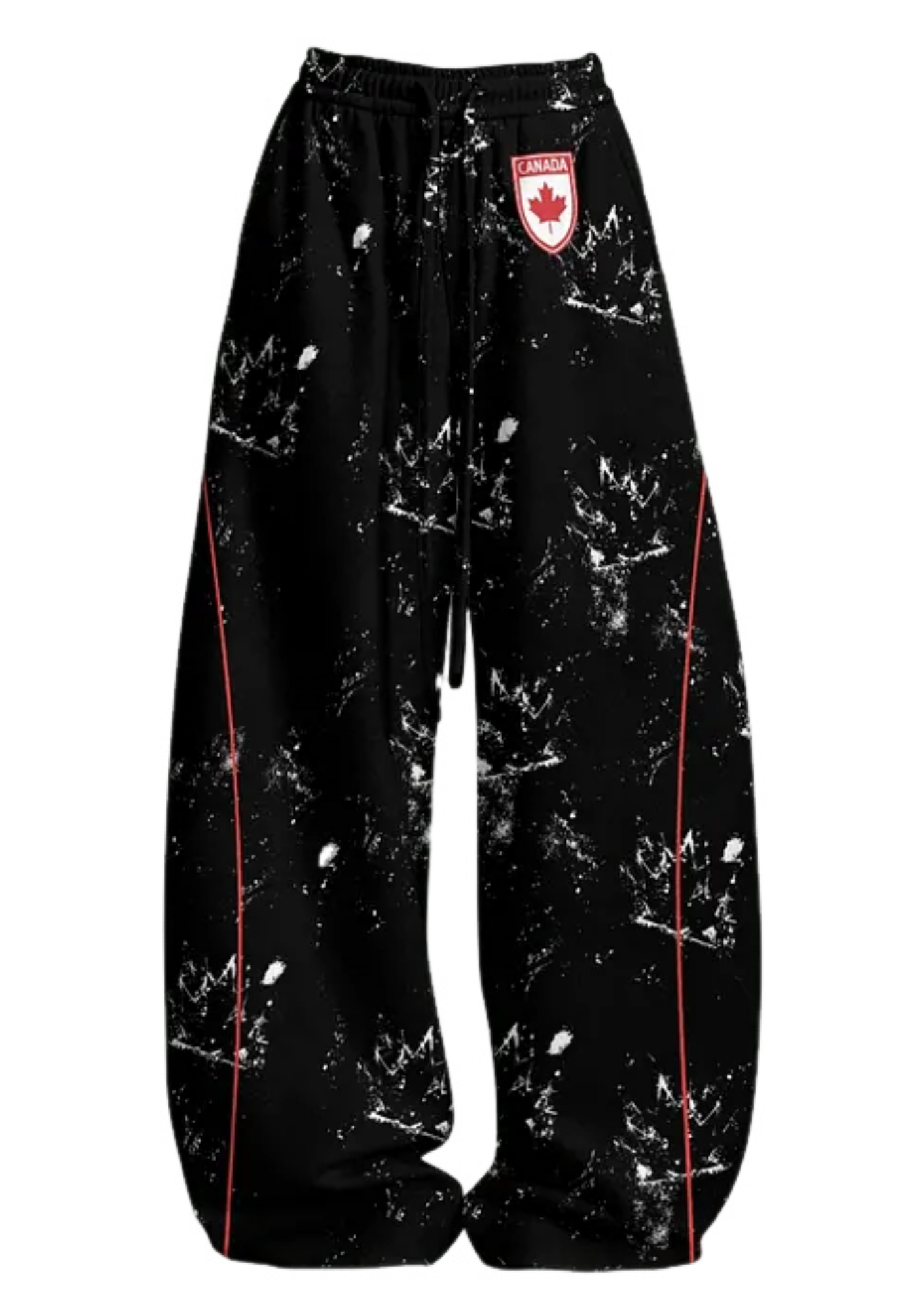 Canada Maple Leaf Splash Tops & Elasticated Trousers Two-Piece Set